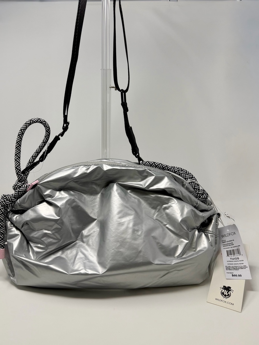 Wildfox Silver Metallic Crossbody Bag NWT